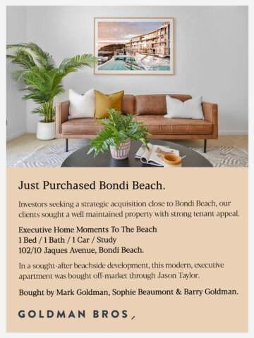 Bought - 102/10 Jaques Ave, Bondi Beach