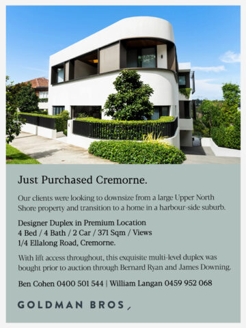 Bought - 1/4 Ellalong Road, Cremorne